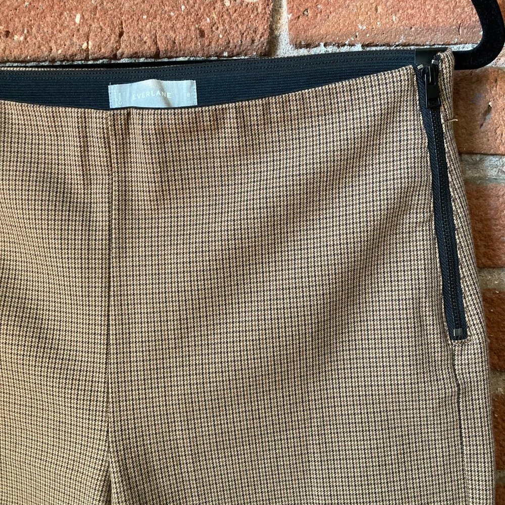 Everlane Side-zip Stretch Cotton Pants in Houndstooth